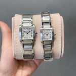 Cartier Tank Stainless Steel 27*32/21.2*25.7MM Swiss Quartz Movement Watch